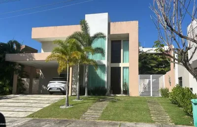 Casa em condomínio para venda em camaçari, alphaville (abrantes), 4 dormitórios, 4 suítes, 5 banheiros, 2 vagas