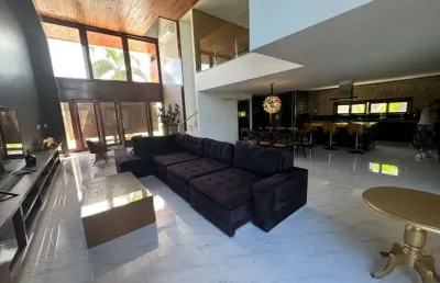 Casa em condomínio para locação em camaçari, busca vida (abrantes), 4 dormitórios, 4 suítes, 6 banheiros, 4 vagas