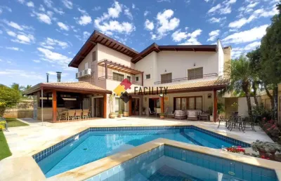 Casa em condomínio fechado com 4 quartos à venda na rodovia governador doutor adhemar pereira de barros, 118, loteamento alphaville campinas, campinas, 450 m2 por r$ 3.195.000