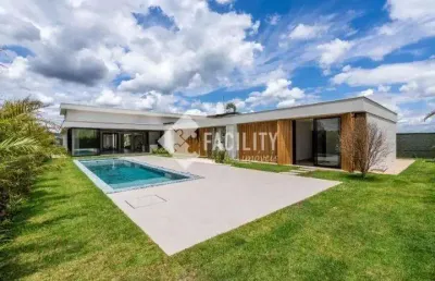 Casa em condomínio fechado com 5 quartos à venda na avenida isaura roque quércia, 6662, loteamento residencial pedra alta (sousas), campinas, 500 m2 por r$ 6.399.000