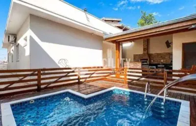 Casa em condomínio fechado com 3 quartos à venda na rua sanhaço, 36, jardim itapoan, monte mor, 161 m2 por r$ 690.000