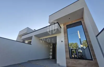 Casa com lindo projeto em itajuba, loteamento novo, asfaltado - barra velha/sc
