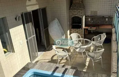 Cobertura com 02 quartos, piscina, sauna e churrasqueira, braga - cabo frio/rj!