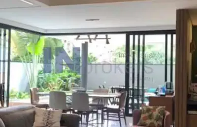 Casa alto padrão a venda no cond village das flores, 3 suítes, piscina de ozônio, área gourmet, lareira, adega, home office, 2 vagas, em jundiaí sp