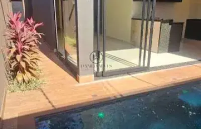 Casa de condomínio, no condomínio vivendas da mata,  em ribeirão preto, real sul, com 3 quartos, 155m²