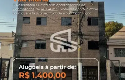 Apartamento para locacao sendo 2 dormitorios na rua curuca, 1401, proximo a padaria qluz