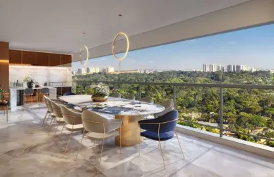 Apartamento de luxo cyrela - 252m²com 4 suítes e 3 vagas em moema - são paulo - sp