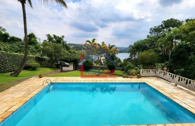 Condomínio da represa - chácara em condomínio pé na água com 6 quartos à venda, 300m² - caceia - mairiporã/sp
