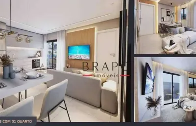 Apartamento com 1 dormitório à venda, 33 m²- boa vista - curitiba/pr