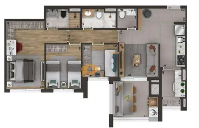 Apartamento a venda com 03 dormitórios e 01 vaga - alto do ipiranga
