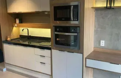 Studio para alugar em pinheiros com 27 metros, 1 vaga e varanda