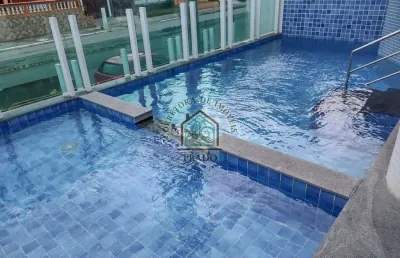 Apartamento no centro de mongaguá - 2 quadras da praia - 2 dorms.