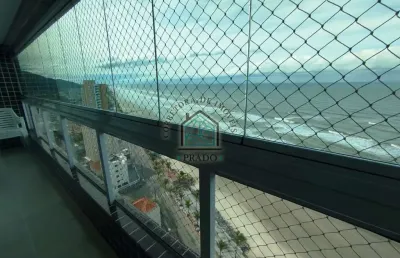 Frente praia - andar alto - sacada gourmet - v.anhangura-mongaguá