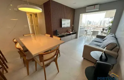 Apartamento à venda na riviera de são lourenço | 78m², 2/1 suítes, 1 vaga | reformado, churrasqueira, vista serra do mar, localização central