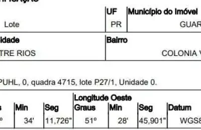 Oportunidade única em guarapuava - pr | tipo: terreno | negociação: venda direta online  | situação: imóvel
