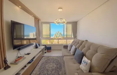 Apartamento 3 dormitórios com suíte + lavabo, com linda vista mar no centro de i