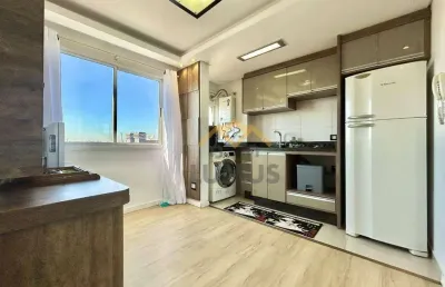 Apartamento mobiliado com 1 dormitório à venda, 35 m² por r$ 280.000 - portão - curitiba/pr