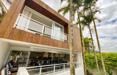Casa em condomínio vista para o mar da praia de juquehy - à venda
