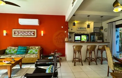 Casa térrea em condomínio fechado na praia de juquehy - à venda