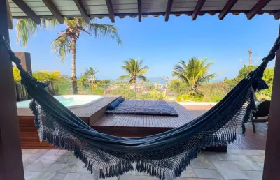 Casa em condomínio com vista panorâmica para a praia de juquehy - venda e locações