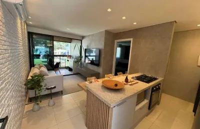 Link residence – quarto e sala com varanda gourmet em mangabeiras