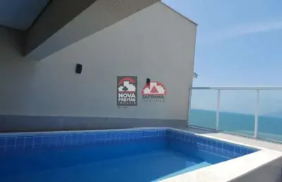 Apartamento cobertura frente mar em caraguatatuba na martim de sá