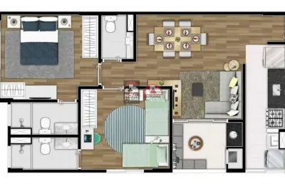 Casa | 2 dormitórios e 2 vagas em excelente bairro em apartamento