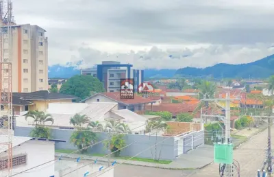 Apartamento mobiliado um charme: com 01 suíte, sala integrada com a cozinha ,varanda ,vaga de garagem . para alugar em caraguatatuba, pertinho da praia do indaiá