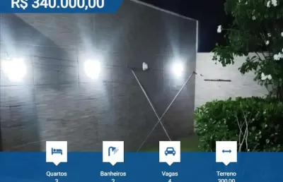 Casa para venda em goiânia, residencial campos dourados, 3 dormitórios, 2 banheiros, 4 vagas