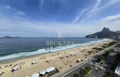 Flat à venda, av vieira souto - ipanema, varanda vista mar, sala, 2 quartos sendo 1 suíte, 1 banhei