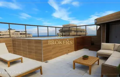 Cobertura triplex à venda, ipanema, rua prudente de morais - terraço com piscina, 2 salas, 3 quarto