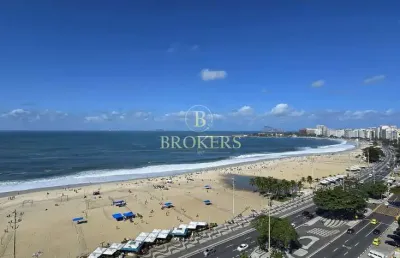 Apartamento a venda av atlântica - copacabana. frente mar, vista livre. 3 quartos, suíte - 95m². pr