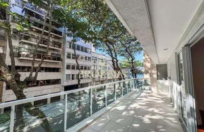 Apartamento à venda, rua josé linhares - leblon. quadra mar, varanda, 3 quartos (2 suítes), área ex