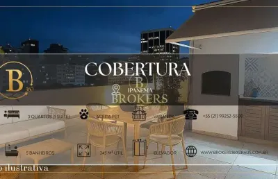 Cobertura à venda no quadrilátero do charme, ipanema, rio de janeiro, rj