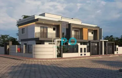 Casa com 2 dormitórios à venda, 92 m² por r$ 560.000,00 - gravatá - navegantes/sc