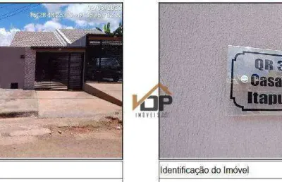 Casa com 2 dormitórios à venda, 77 m² por r$ 88.672,00 - itapuã i - planaltina/go