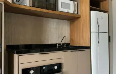 Studio à venda com 22m², pé direito 3,70m, 1 quarto e sem vaga, mobiliado, brooklin sp