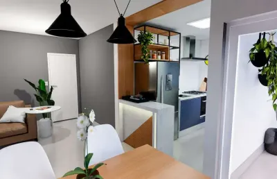 Apartamento 2 quartos (1 suíte), 51m² com garagem no retiro – volta redonda/rj à venda