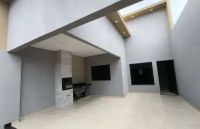 Casa à venda com churrasqueira, espaço amplo, 3 quartos e estética moderna em rio verde - go