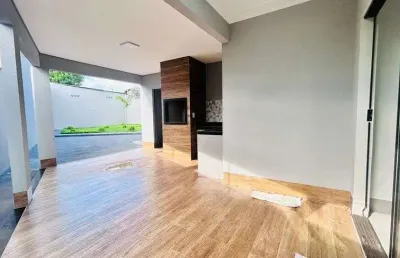 Casa à venda no jardim américa em rio verde - go com churrasqueira, acabamento moderno e armários.