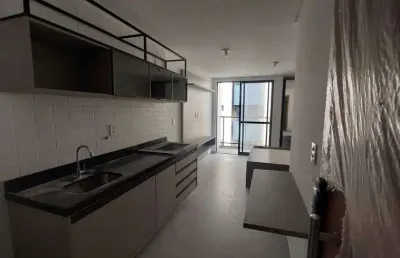 Flat novo com 26m² com varanda e moveis projetados, bairro de intermares