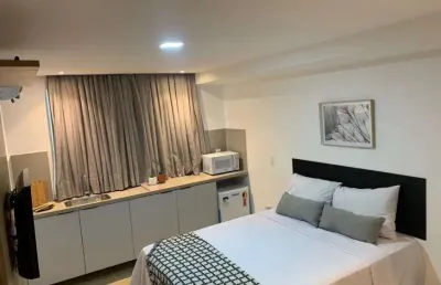 Flat mobiliado a venda com 20m² bairro de cabo branco