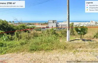 Terreno atrás do super carnauba pdd , 2780 m² em porto das dunas - aquiraz - ce