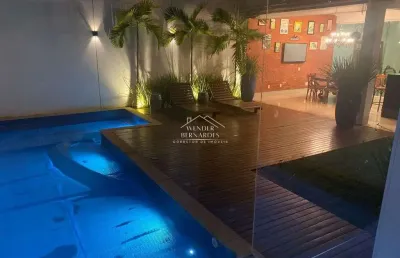 Viva com conforto: casa com 4 suítes e área de lazer completa - jardim karaíba