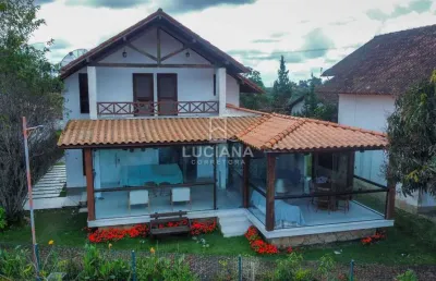 Vista para o lago! casa com 5 suítes em condomínio - gravatá/pe
