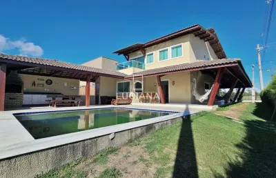5 suítes! casa mobiliada para venda em condomínio fechado nas margens da br-232!