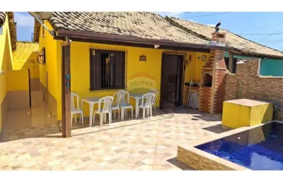 Casa a venda em unamar, cabo frio/rj - 2 quartos e área de lazer com piscina  - 112m2