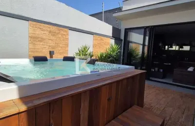 Casa à venda, com ofurô, área gourmet, condomínio residencial dona lucilla, jardim esplanada, indai