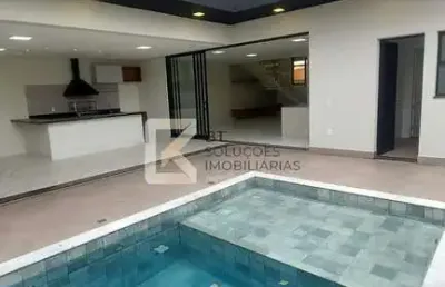 Sobrado à venda, 3 suítes, 4 vagas de garagem, área gourmet, piscina, churrasqueira, jardim residen