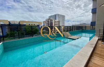 Quarto e sala novo com área de lazer completa a menos de 2km da praia da ponta verde